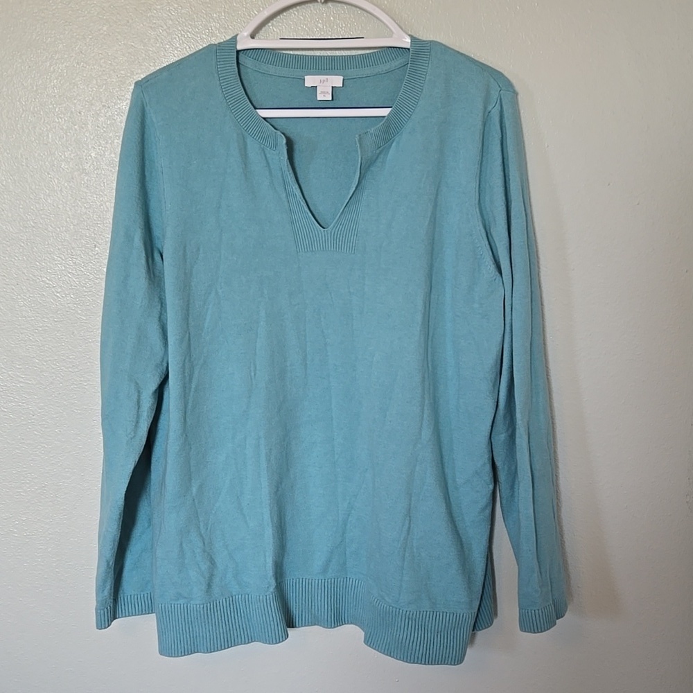 J. Jill | Blue V Neck Sweater Size XL